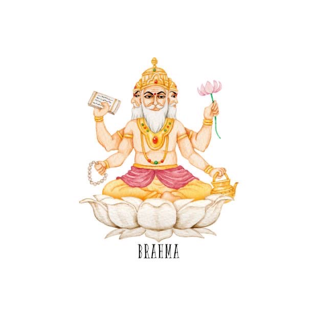Illustration de Brahma symbolisant la divinité et la recherche spirituelle intérieure